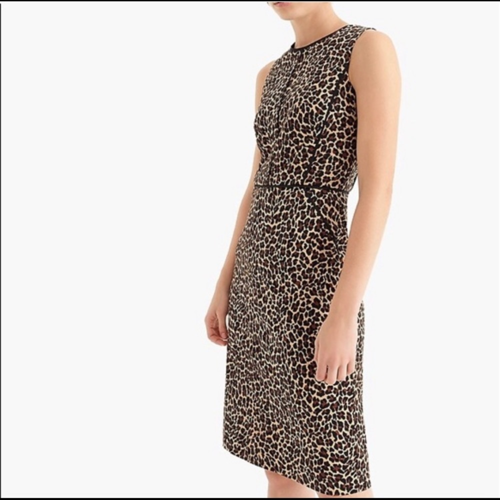 New J.Crew Sheath Dress in Leopard size 2